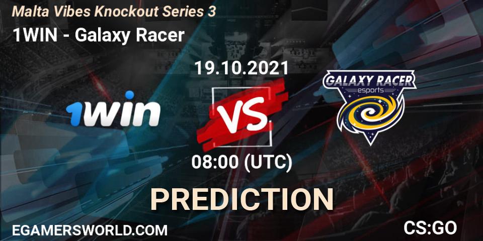 1WIN vs Galaxy Racer: Match Prediction. 19.10.2021 at 08:00, Counter-Strike (CS2), Malta Vibes Knockout Series 3