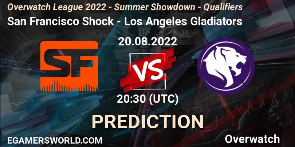 San Francisco Shock vs Los Angeles Gladiators: Match Prediction. 20.08.22, Overwatch, Overwatch League 2022 - Summer Showdown - Qualifiers