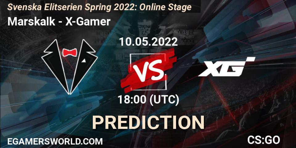 Marskalk vs X-Gamer: Match Prediction. 10.05.2022 at 18:00, Counter-Strike (CS2), Svenska Elitserien Spring 2022: Online Stage