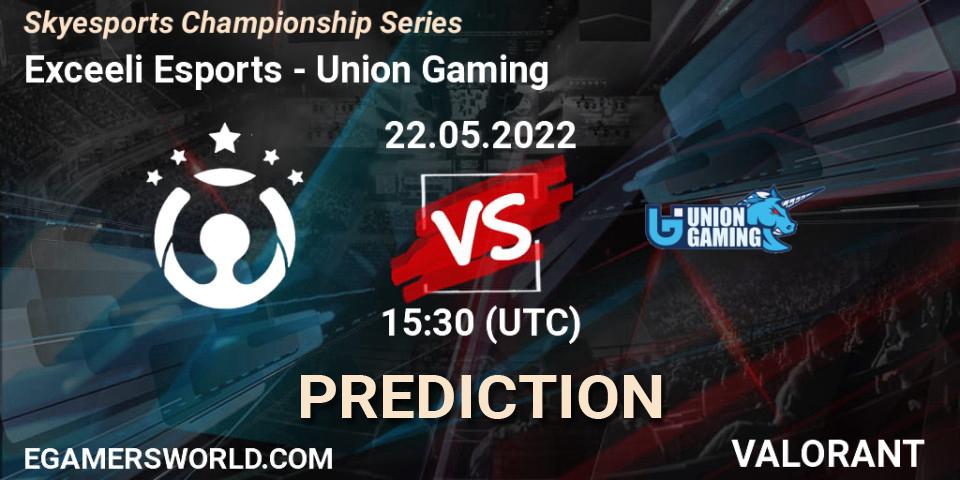 Exceeli Esports vs Union Gaming: Match Prediction. 22.05.2022 at 15:30, VALORANT, Skyesports Championship Series