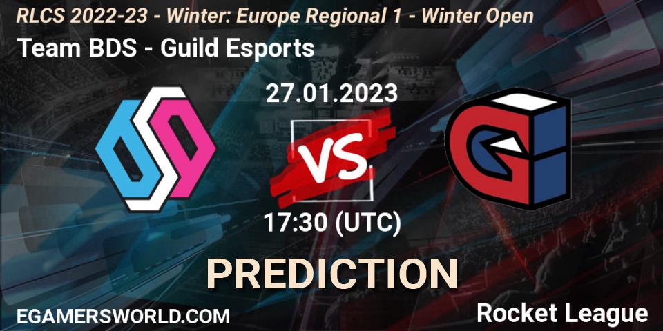 Team BDS vs Guild Esports: Match Prediction. 27.01.2023 at 17:30, Rocket League, RLCS 2022-23 - Winter: Europe Regional 1 - Winter Open
