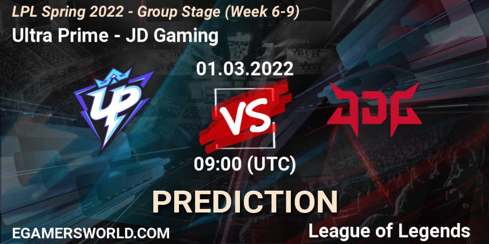 Ultra Prime vs JD Gaming: Match Prediction. 01.03.2022 at 09:00, LoL, LPL Spring 2022 - Group Stage (Week 6-9)