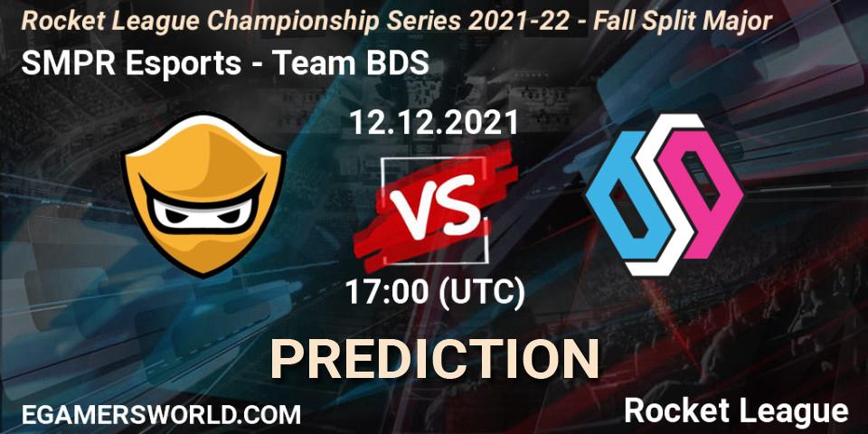 SMPR Esports vs Team BDS: Match Prediction. 12.12.21, Rocket League, RLCS 2021-22 - Fall Split Major