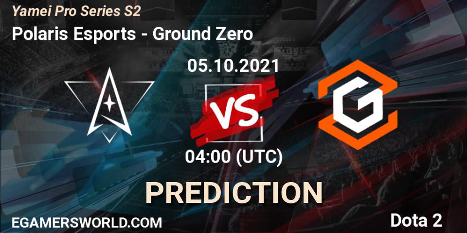 Polaris Esports vs Ground Zero: Match Prediction. 05.10.2021 at 04:17, Dota 2, Yamei Pro Series S2