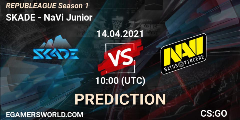SKADE vs NaVi Junior: Match Prediction. 14.04.2021 at 10:00, Counter-Strike (CS2), REPUBLEAGUE Season 1