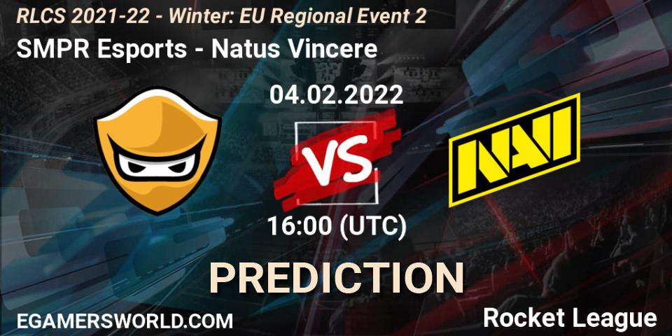 SMPR Esports vs Natus Vincere: Match Prediction. 04.02.2022 at 16:00, Rocket League, RLCS 2021-22 - Winter: EU Regional Event 2