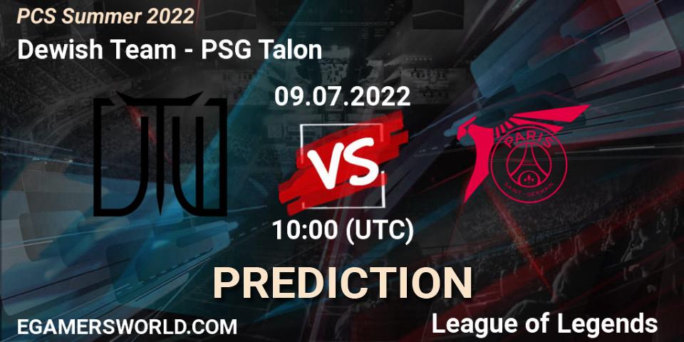 Dewish Team vs PSG Talon: Match Prediction. 09.07.22, LoL, PCS Summer 2022