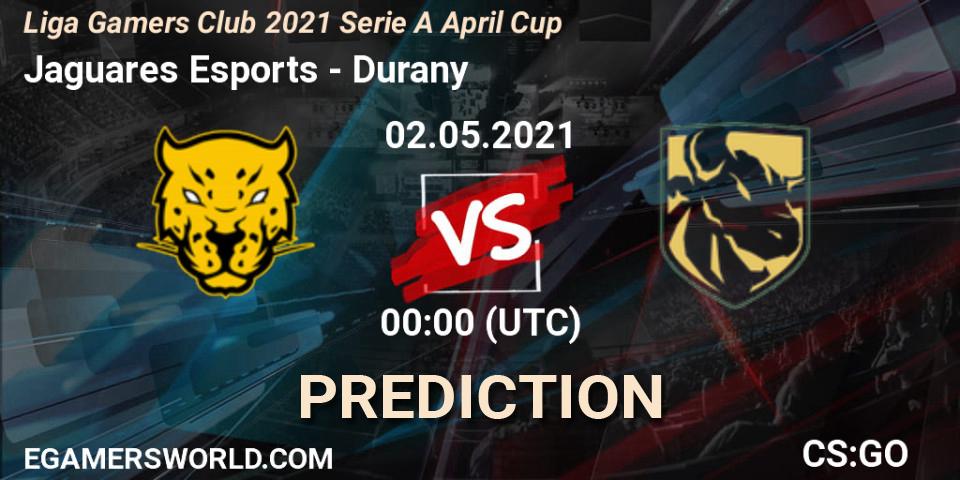 Jaguares Esports vs Durany: Match Prediction. 01.05.2021 at 23:30, Counter-Strike (CS2), Liga Gamers Club 2021 Serie A April Cup