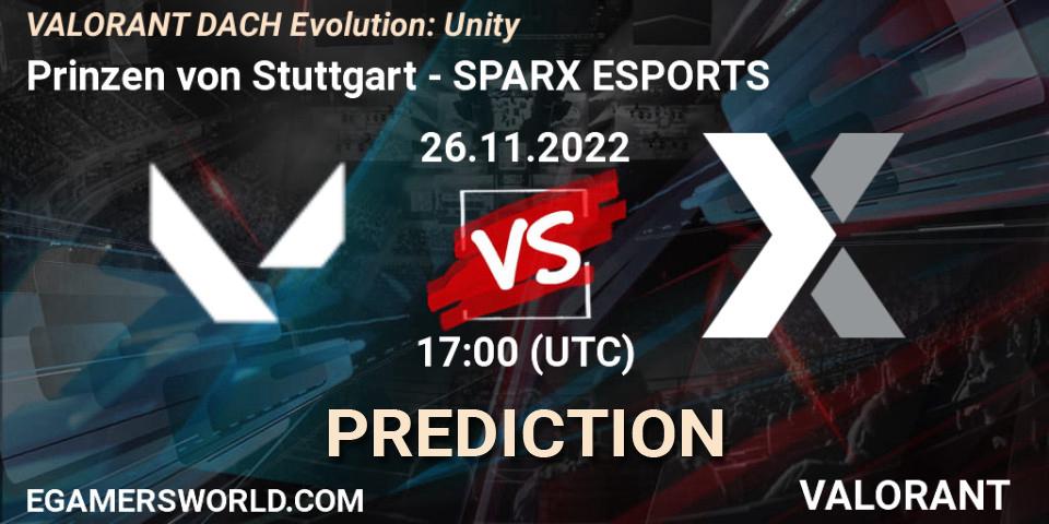 Prinzen von Stuttgart vs SPARX ESPORTS: Match Prediction. 26.11.2022 at 17:00, VALORANT, VALORANT DACH Evolution: Unity
