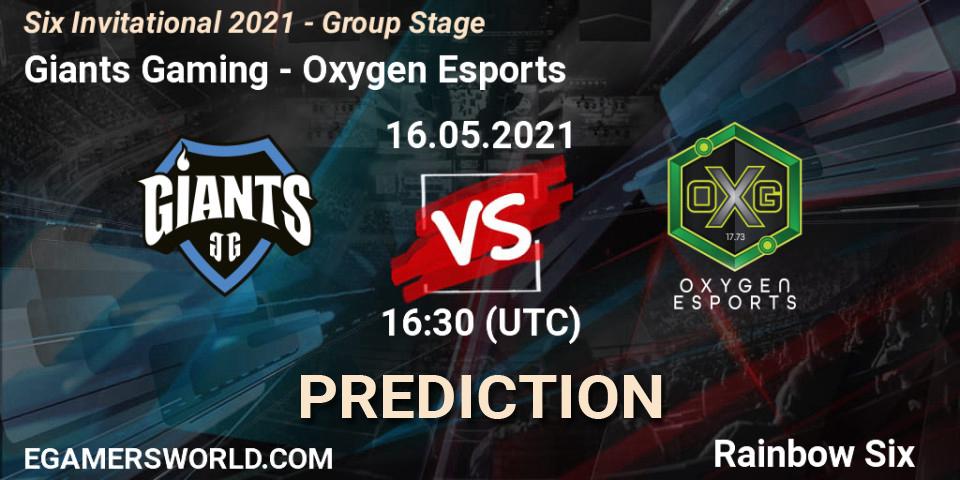 Giants Gaming vs Oxygen Esports: Match Prediction. 16.05.2021 at 16:30, Rainbow Six, Six Invitational 2021 - Group Stage