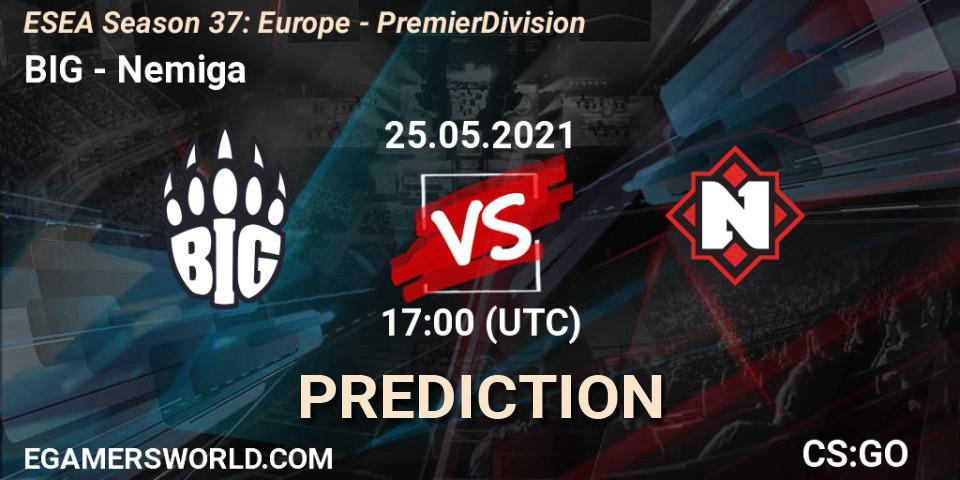 BIG vs Nemiga: Match Prediction. 07.06.2021 at 17:00, Counter-Strike (CS2), ESEA Season 37: Europe - Premier Division