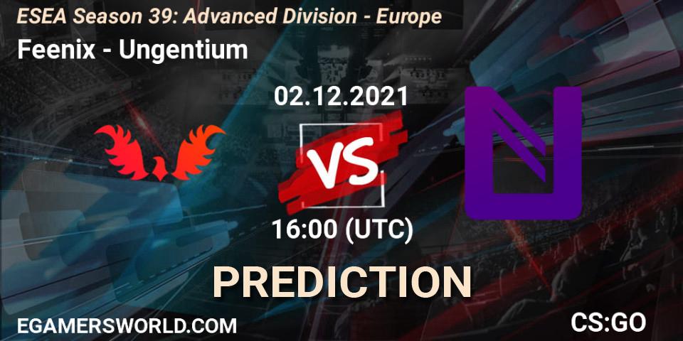 Feenix vs Ungentium: Match Prediction. 02.12.2021 at 16:00, Counter-Strike (CS2), ESEA Season 39: Advanced Division - Europe