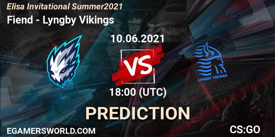 Fiend vs Lyngby Vikings: Match Prediction. 10.06.2021 at 18:00, Counter-Strike (CS2), Elisa Invitational Summer 2021