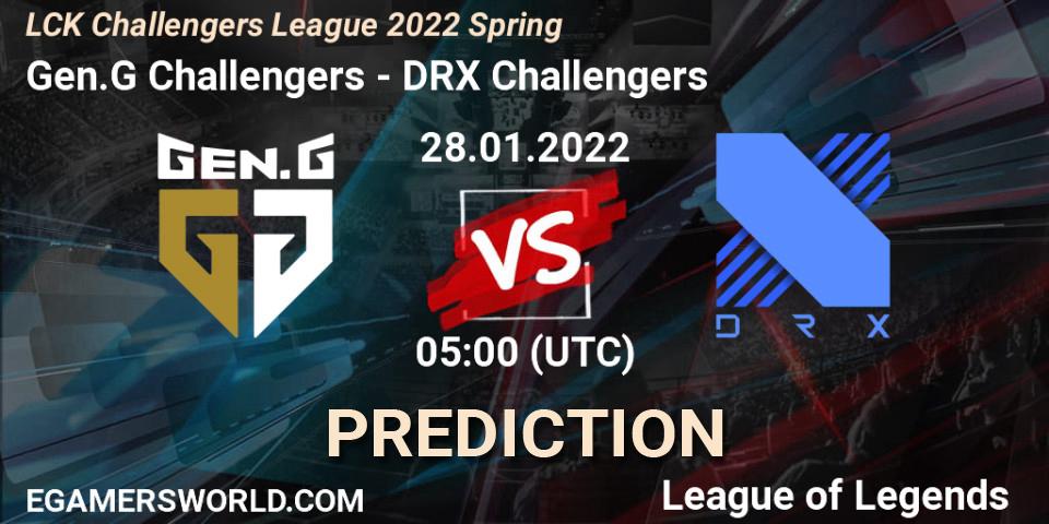 Gen.G Challengers vs DRX Challengers: Match Prediction. 28.01.2022 at 05:00, LoL, LCK Challengers League 2022 Spring