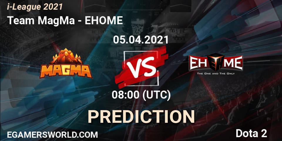 Team MagMa vs EHOME: Match Prediction. 05.04.2021 at 08:13, Dota 2, i-League 2021 Season 1