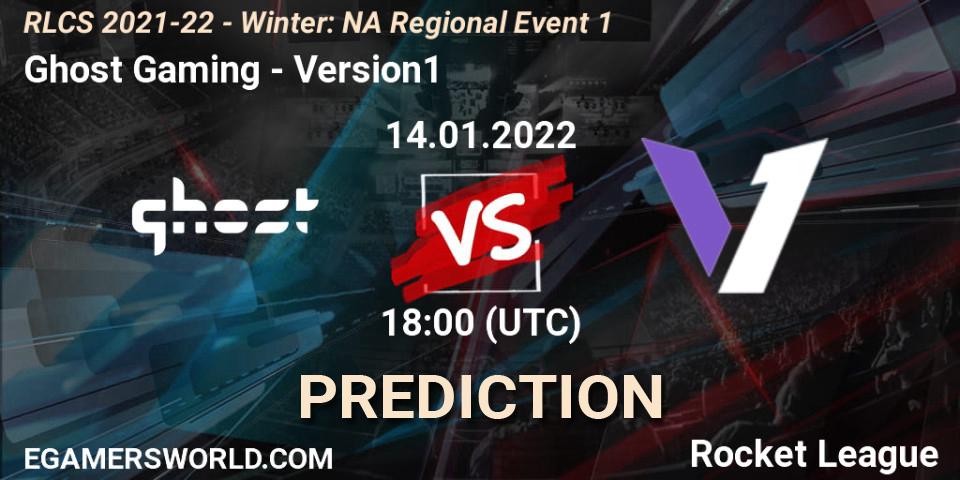 Ghost Gaming vs Version1: Match Prediction. 14.01.2022 at 18:00, Rocket League, RLCS 2021-22 - Winter: NA Regional Event 1