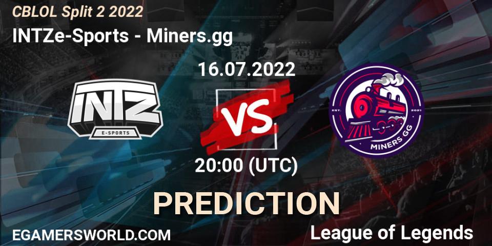 INTZ e-Sports vs Miners.gg: Match Prediction. 16.07.2022 at 21:00, LoL, CBLOL Split 2 2022