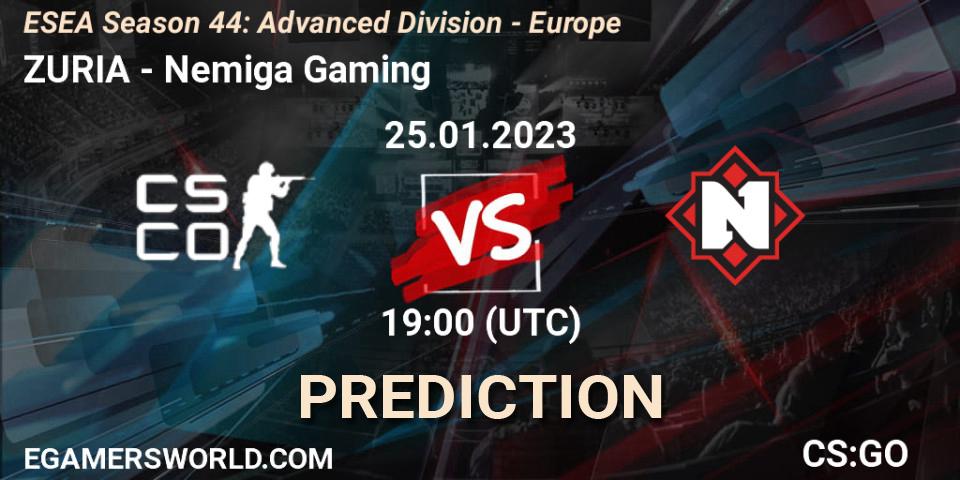 ZURIA vs Nemiga Gaming: Match Prediction. 05.02.23, CS2 (CS:GO), ESEA Season 44: Advanced Division - Europe