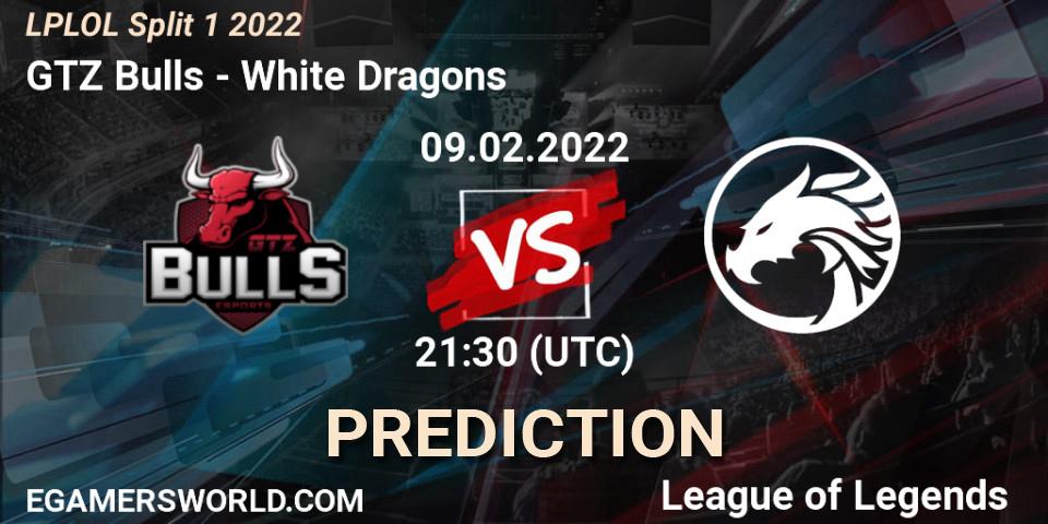 GTZ Bulls vs White Dragons: Match Prediction. 09.02.2022 at 21:45, LoL, LPLOL Split 1 2022