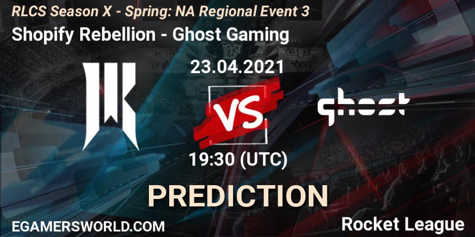 Shopify Rebellion vs Ghost Gaming: Match Prediction. 23.04.2021 at 19:50, Rocket League, RLCS Season X - Spring: NA Regional Event 3
