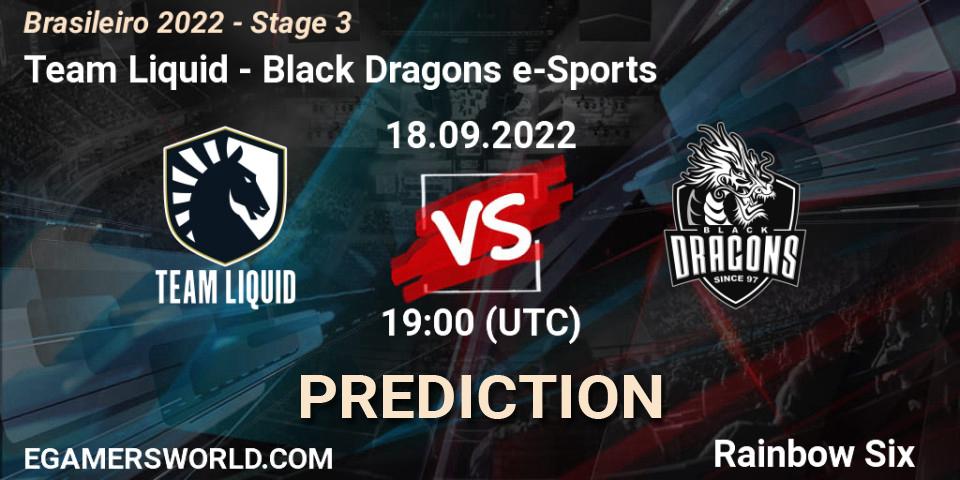 Team Liquid vs Black Dragons e-Sports: Match Prediction. 18.09.2022 at 19:00, Rainbow Six, Brasileirão 2022 - Stage 3