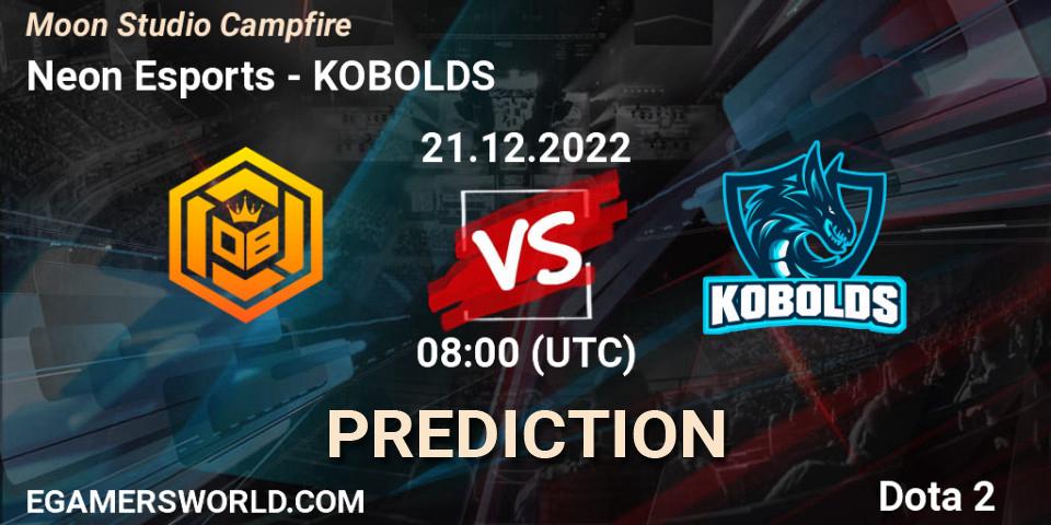 Neon Esports vs KOBOLDS: Match Prediction. 21.12.2022 at 08:21, Dota 2, Moon Studio Campfire