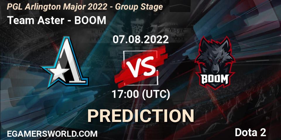 Team Aster vs BOOM: Match Prediction. 07.08.2022 at 17:13, Dota 2, PGL Arlington Major 2022 - Group Stage