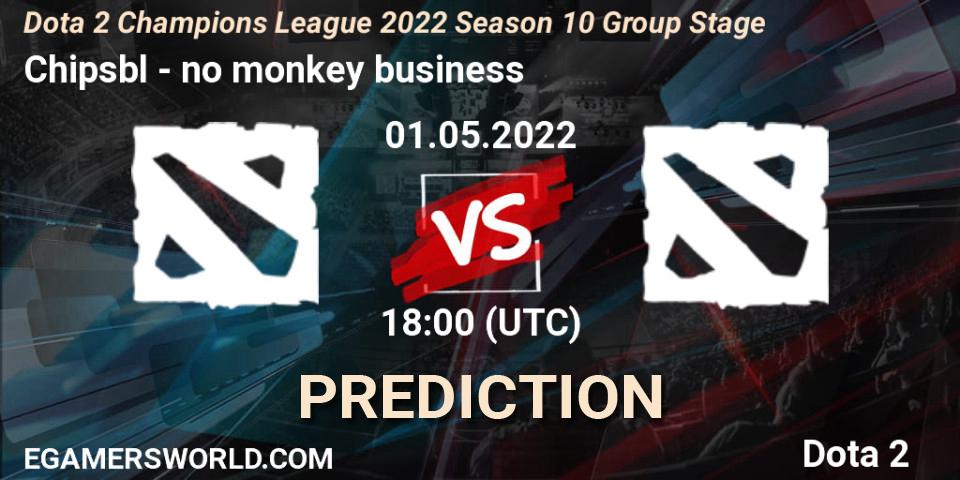 Chipsbl vs no monkey business: Match Prediction. 01.05.2022 at 18:01, Dota 2, Dota 2 Champions League 2022 Season 10 