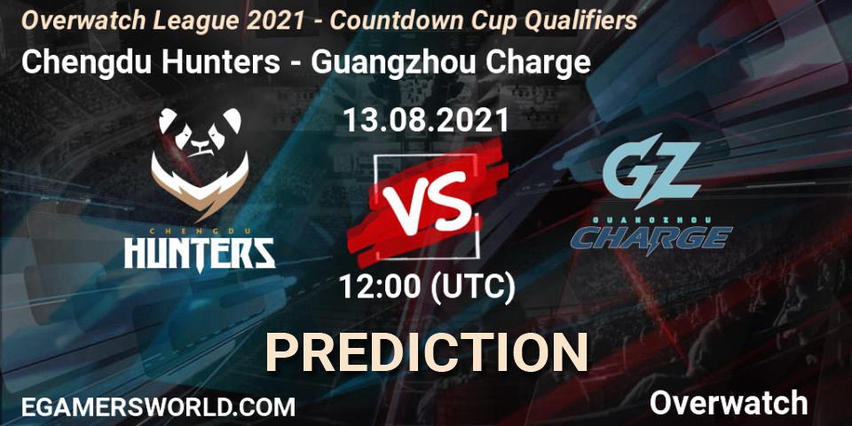 Chengdu Hunters vs Guangzhou Charge: Match Prediction. 07.08.2021 at 12:50, Overwatch, Overwatch League 2021 - Countdown Cup Qualifiers