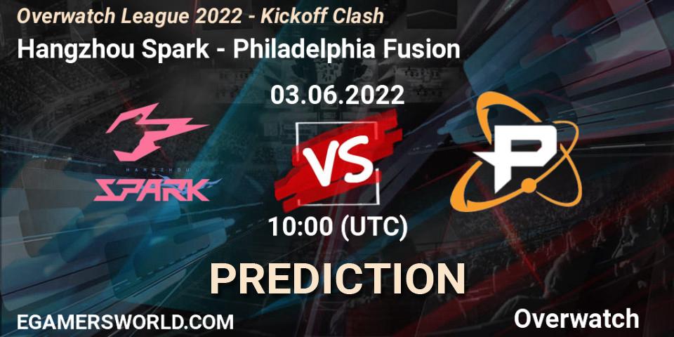 Hangzhou Spark vs Philadelphia Fusion: Match Prediction. 03.06.2022 at 10:00, Overwatch, Overwatch League 2022 - Kickoff Clash