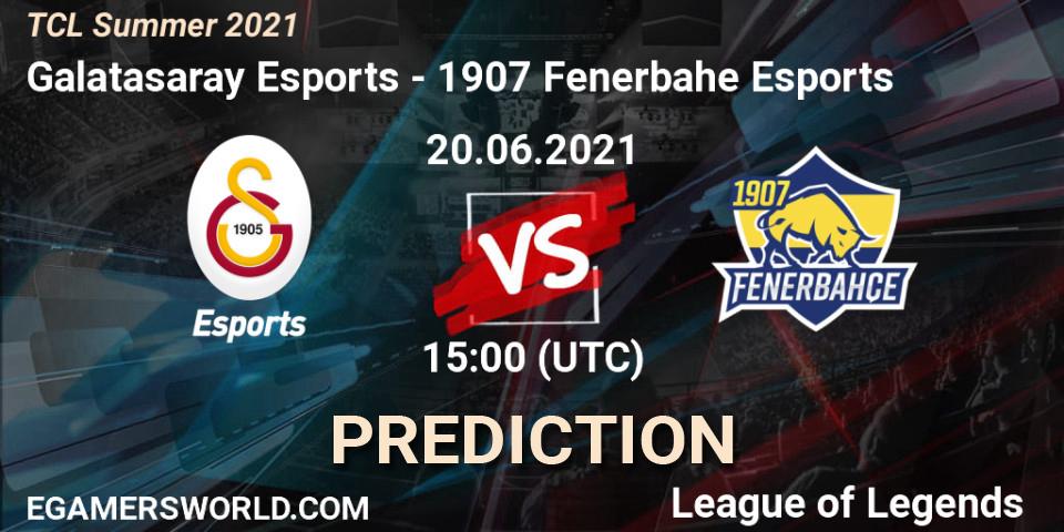 Galatasaray Esports vs 1907 Fenerbahçe Esports: Match Prediction. 20.06.2021 at 15:00, LoL, TCL Summer 2021