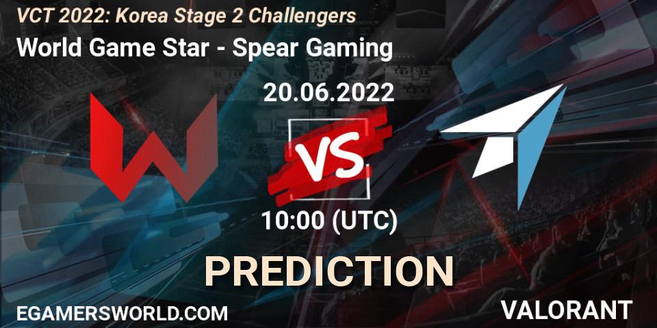 World Game Star vs Spear Gaming: Match Prediction. 20.06.22, VALORANT, VCT 2022: Korea Stage 2 Challengers
