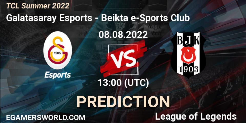 Galatasaray Esports vs Beşiktaş e-Sports Club: Match Prediction. 07.08.22, LoL, TCL Summer 2022