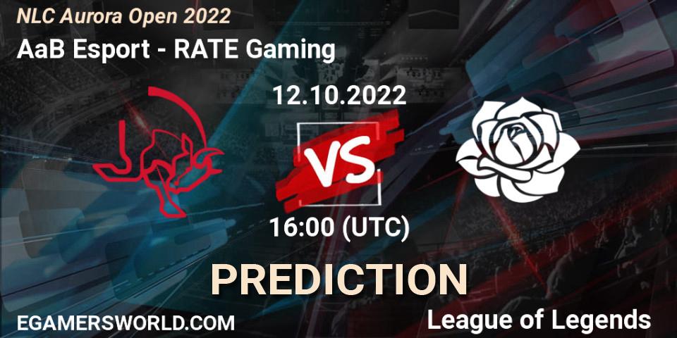AaB Esport vs RATE Gaming: Match Prediction. 12.10.2022 at 16:00, LoL, NLC Aurora Open 2022