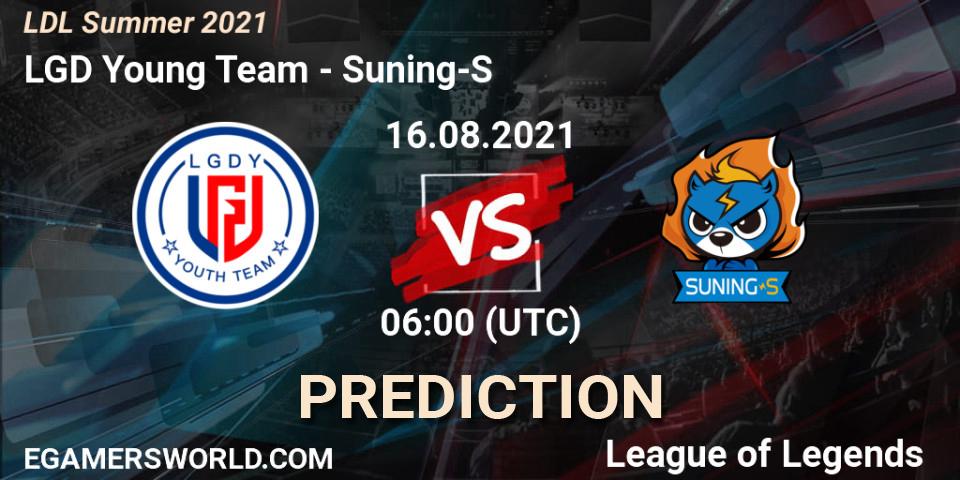 LGD Young Team vs Suning-S: Match Prediction. 16.08.21, LoL, LDL Summer 2021