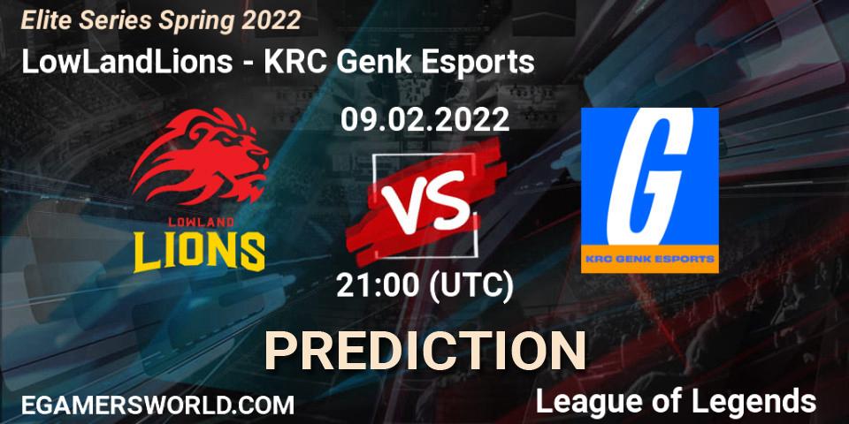 LowLandLions vs KRC Genk Esports: Match Prediction. 09.02.2022 at 21:00, LoL, Elite Series Spring 2022