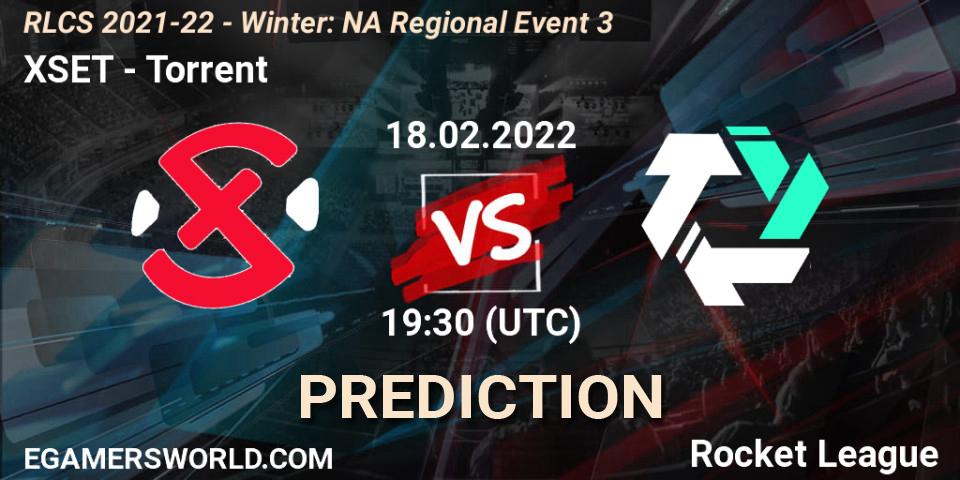 XSET vs Torrent: Match Prediction. 18.02.2022 at 19:30, Rocket League, RLCS 2021-22 - Winter: NA Regional Event 3