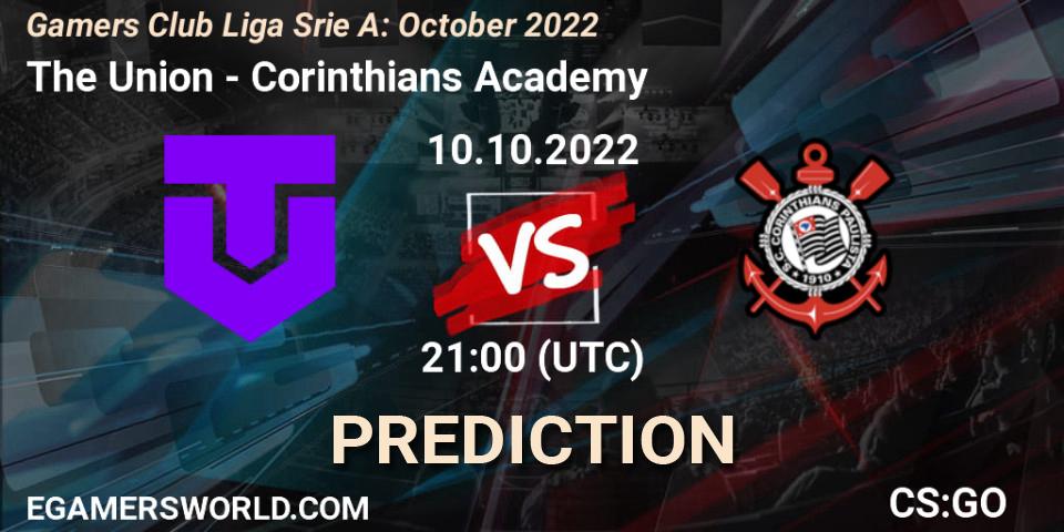 The Union vs Corinthians Academy: Match Prediction. 10.10.22, CS2 (CS:GO), Gamers Club Liga Série A: October 2022