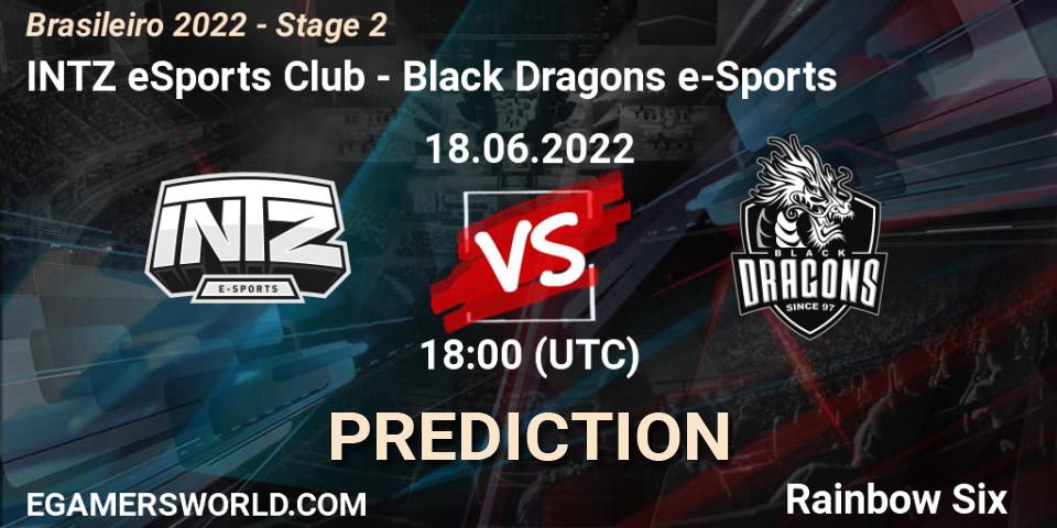 INTZ eSports Club vs Black Dragons e-Sports: Match Prediction. 18.06.22, Rainbow Six, Brasileirão 2022 - Stage 2