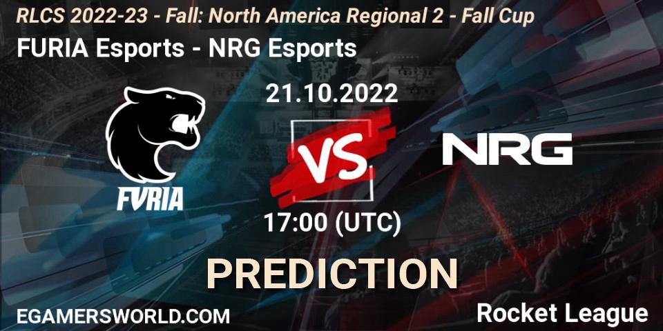 FURIA Esports vs NRG Esports: Match Prediction. 21.10.2022 at 17:00, Rocket League, RLCS 2022-23 - Fall: North America Regional 2 - Fall Cup