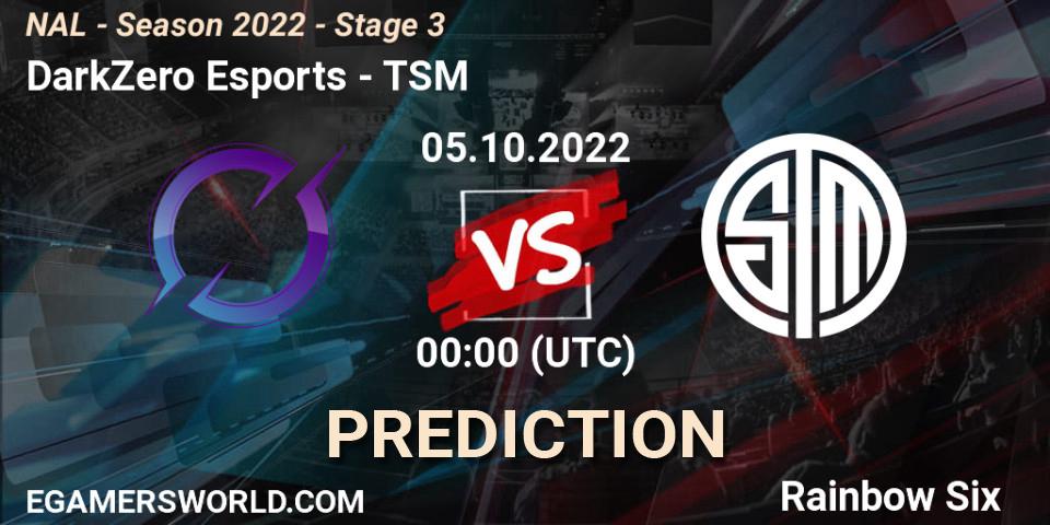 DarkZero Esports vs TSM: Match Prediction. 05.10.22, Rainbow Six, NAL - Season 2022 - Stage 3