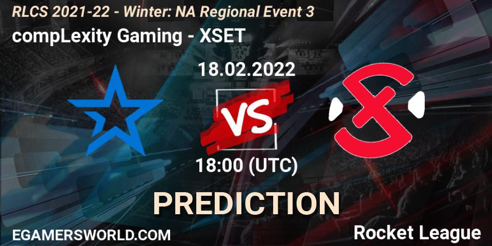 compLexity Gaming vs XSET: Match Prediction. 18.02.2022 at 18:00, Rocket League, RLCS 2021-22 - Winter: NA Regional Event 3