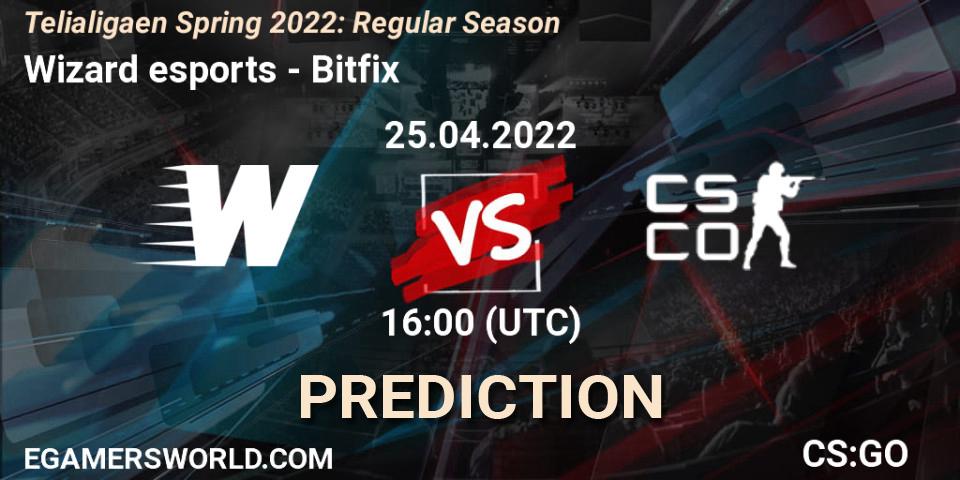 Wizard esports vs Bitfix: Match Prediction. 25.04.2022 at 16:00, Counter-Strike (CS2), Telialigaen Spring 2022: Regular Season