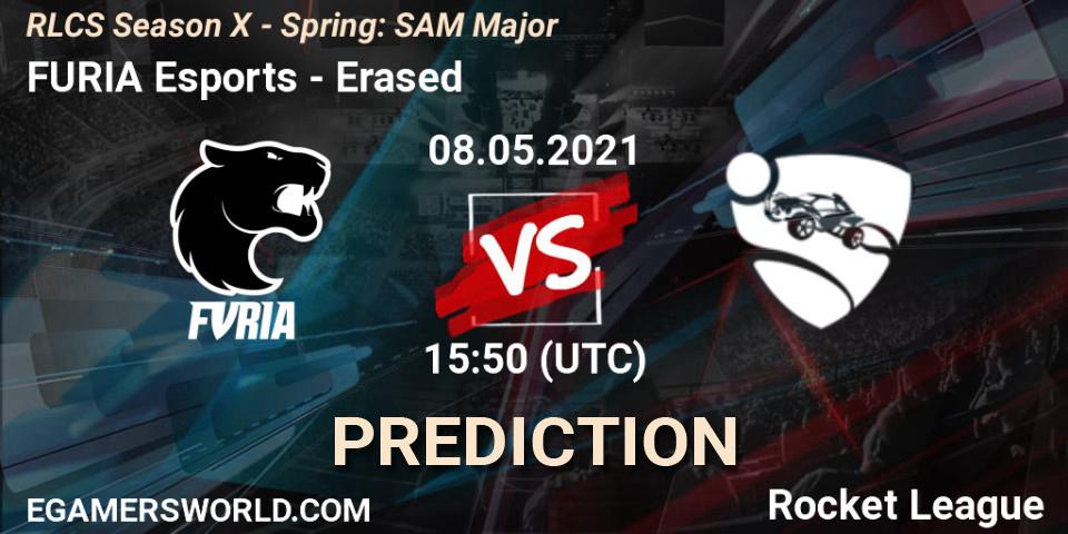 FURIA Esports vs Erased: Match Prediction. 08.05.2021 at 15:50, Rocket League, RLCS Season X - Spring: SAM Major