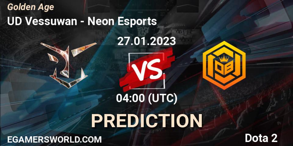UD Vessuwan vs Neon Esports: Match Prediction. 27.01.23, Dota 2, Golden Age