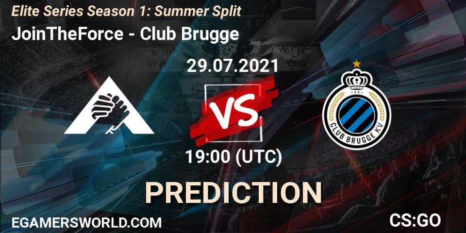 JoinTheForce vs Club Brugge: Match Prediction. 29.07.2021 at 19:00, Counter-Strike (CS2), Elite Series Season 1: Summer Split