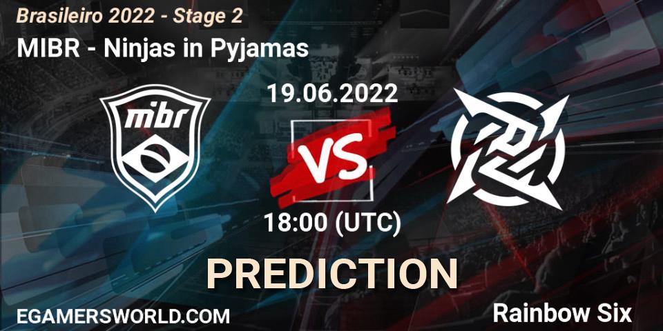 MIBR vs Ninjas in Pyjamas: Match Prediction. 19.06.22, Rainbow Six, Brasileirão 2022 - Stage 2