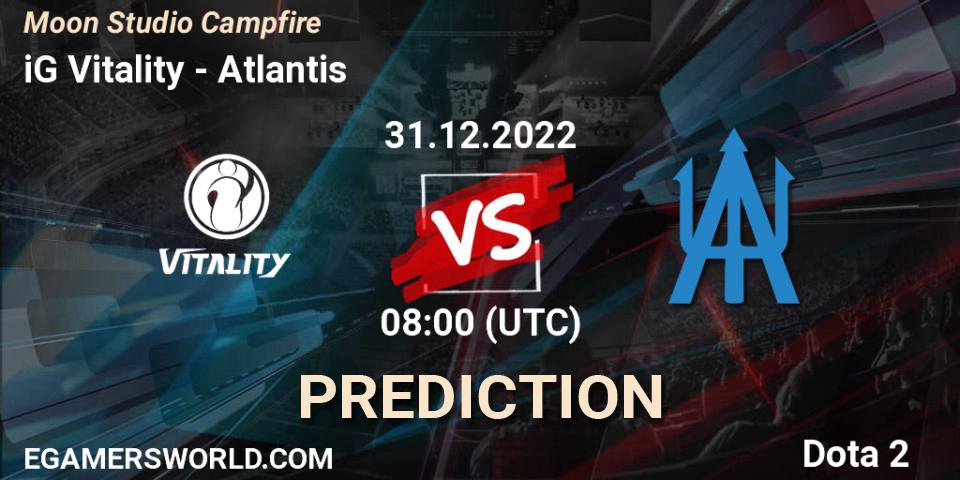 iG Vitality vs Atlantis: Match Prediction. 31.12.2022 at 07:44, Dota 2, Moon Studio Campfire