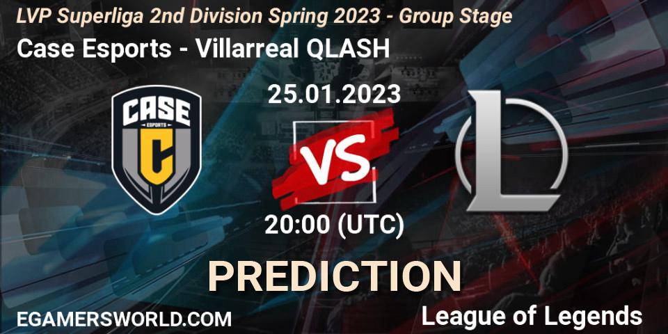 Case Esports vs Villarreal QLASH: Match Prediction. 25.01.2023 at 20:00, LoL, LVP Superliga 2nd Division Spring 2023 - Group Stage