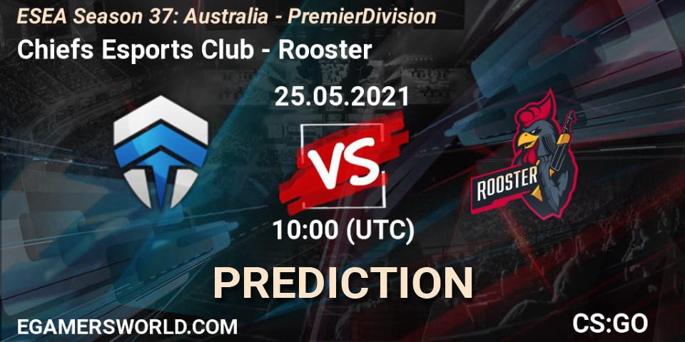 Chiefs Esports Club vs Rooster: Match Prediction. 25.05.2021 at 10:00, Counter-Strike (CS2), ESEA Season 37: Australia - Premier Division